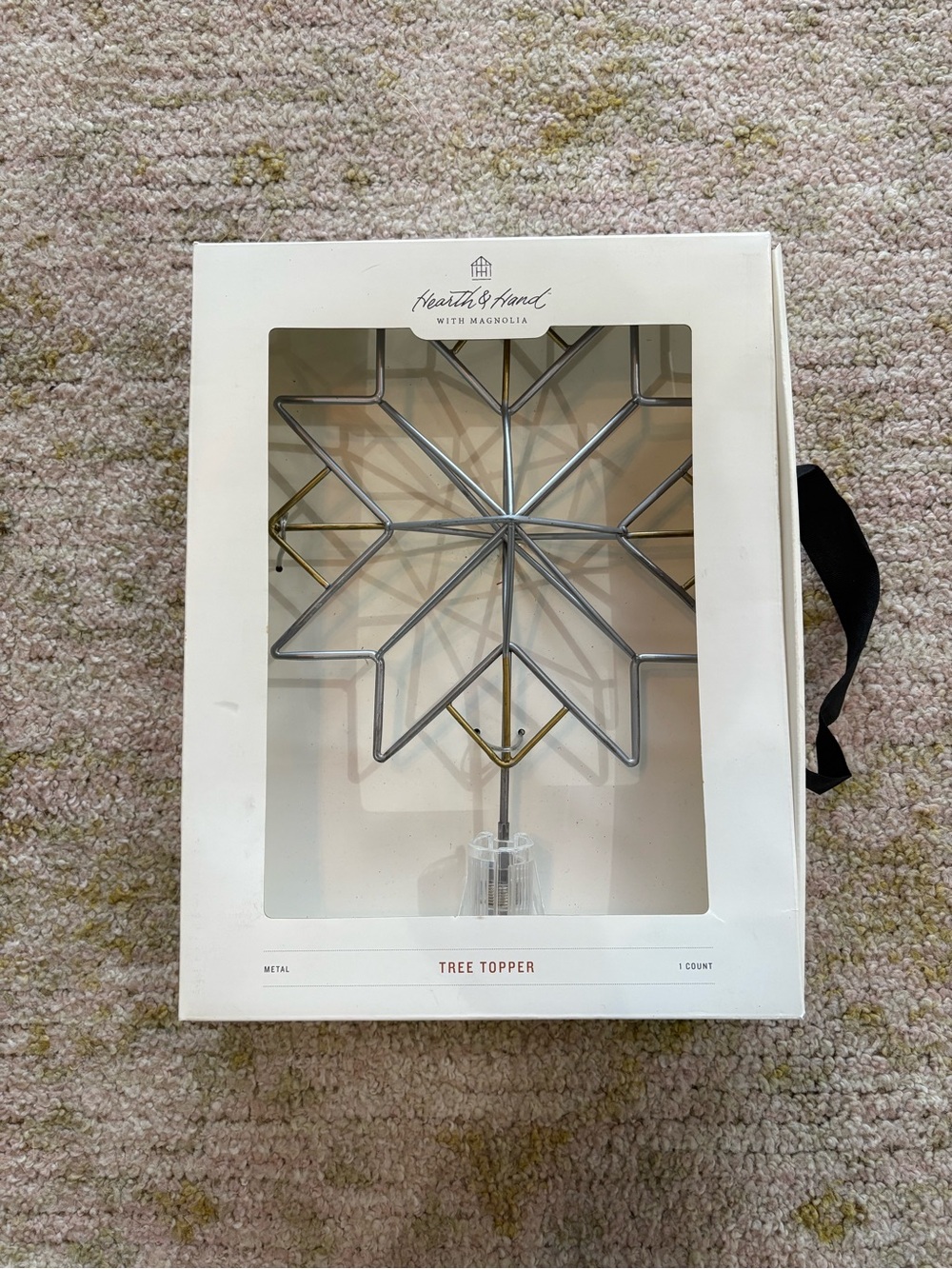 Hearth & Hand Silver Geometric Star Tree Topper